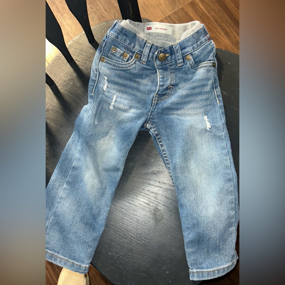 Levi's Kids Blue Distressed Jeans